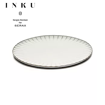【比利時SERAX】INKU侘寂 陶瓷餐盤 珠光白27cm