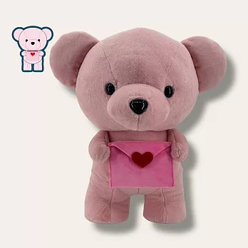 Allbemine 歐比邁 18吋柔柔熊情書版 甜莓粉