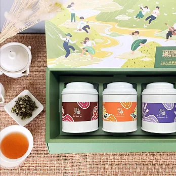 【無藏嚴選】花入紅茶 三入大罐裝綜合茶禮【桂花紅茶+玫瑰紅茶+薰衣草紅茶】(品牌款包裝)