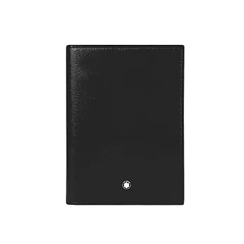 MONTBLANC Meisterstuck 大班系列光滑牛皮護照夾 (黑色)
