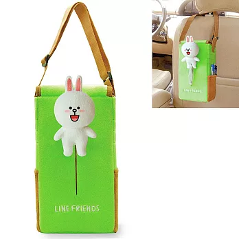 【LINE FRIENDS】絨毛面紙盒掛袋(兔兔CONY)(台灣製)
