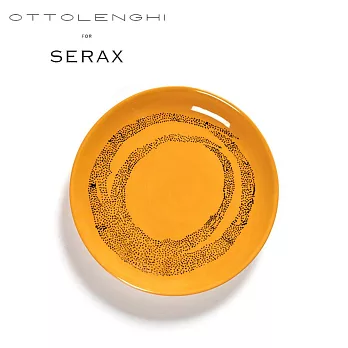 【比利時SERAX】Feast盛宴 圓形陶瓷餐盤22cm 黃/黑圈