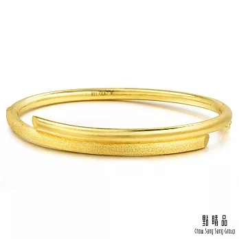 【點睛品】典雅交錯 黃金手環/手鐲_計價黃金(06)