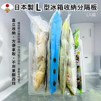 【四入組】日本製L型冰箱分格收納分隔板