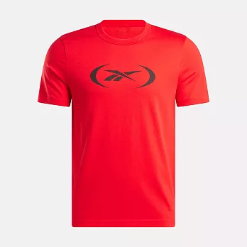 Reebok Basketball T-shirt [100214160] 男 T恤 運動上衣 短袖 紅 黑