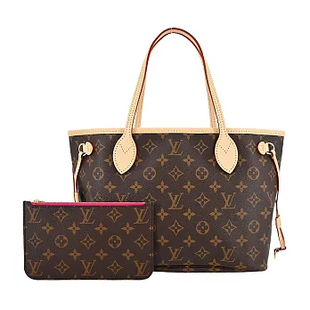 Louis Vuitton Neverfull PM經典 Monogram帆布托特包 (卡其)
