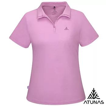 【ATUNAS 歐都納】女款循環吸濕排汗短袖POLO衫/大尺碼A8PS2530WC- S 淺紫