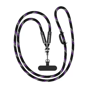 ENERGY FORT Type-C to C 極速編織充電線掛繩(240W)(1.5M) 手機吊繩 -黑紫白編織