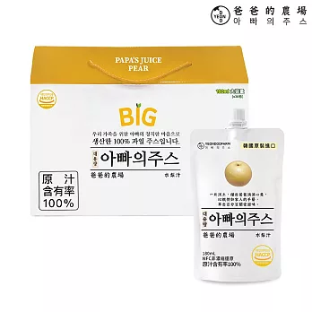 【爸爸的農場】100%水梨汁 180mlx30入彩箱組(非濃縮還原果汁)