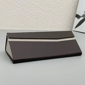 seoul show首爾秀 日系素面折疊三角立體硬殼防壓墨鏡老花近視太陽眼鏡盒  咖啡