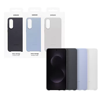 Samsung 三星 Galaxy S25 Edge 原廠純素皮革保護殼 (EF-VS937) 黑色