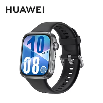 【限量送Band 9】HUAWEI 華為 Watch Fit 4 1.82吋智慧手錶 氟橡膠錶帶款  韻律黑