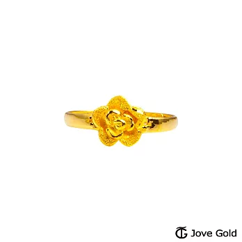 JoveGold漾金飾 玫瑰心黃金戒指