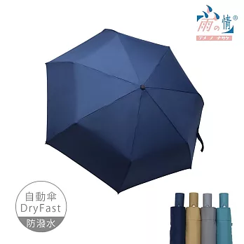 【雨之情】簡約時尚摺疊自動傘  藍色