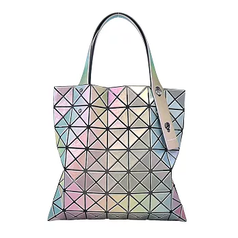 ISSEY MIYAKE 三宅一生 BAOBAO PRISM 7×7色彩錯覺手提袋-(多色選) 銀底