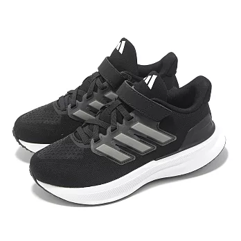 adidas 慢跑鞋 Ultrarun 5 EL C 中童 小朋友 魔鬼氈 運動鞋 愛迪達 IF4151 16.5cm BLACK/WHITE