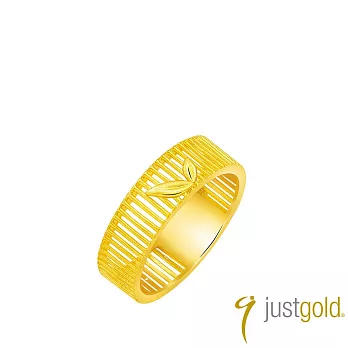 【Just Gold 鎮金店】良緣．竹夢-寬 黃金對戒 港圍 19  金色