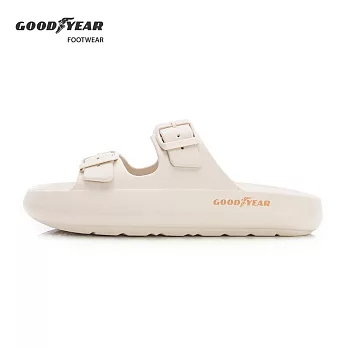 【Goodyear 固特異】雲朵糖 女款輕量雙絆帶拖鞋 / GAWL52741 JP22 米色
