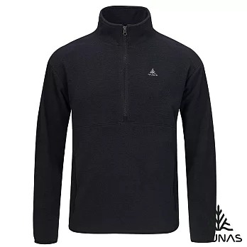 【ATUNAS 歐都納】男款SOLAR-FLEECE保暖刷毛長袖拉鍊衫/立領衫/POLO衫/大尺碼A1PS2558M- M 黑