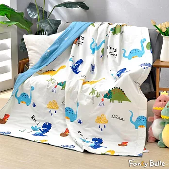 義大利Fancy Belle《庫克恐龍》純棉抗菌涼被(5x6.5尺)