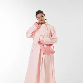 Piggy Drop俏皮連身雨衣- 柔紗粉