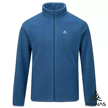【ATUNAS 歐都納】男款經典刷毛抗風保暖外套/大尺碼A2GA2522M- L 深藍