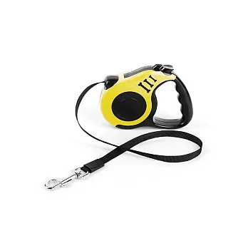 【野一夏】寵物自動伸縮牽引繩－5M  遛狗繩 伸縮牽引繩 寵物牽繩 拉繩牽引繩 散步牽繩 外出牽繩 -黃色
