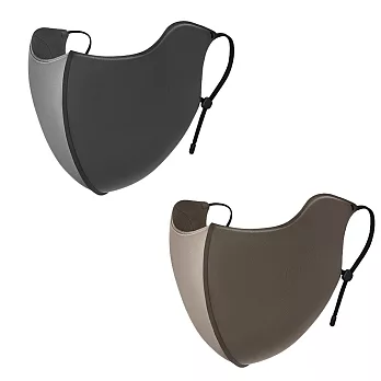 超值２入組!! 保護眼角加高貼心設計 無痕立體剪裁 保暖口罩 GOLOV.EJOY 秋冬防風面罩 口罩 騎車 自行車 登山 運動 高爾夫 修飾臉型 小V臉 防塵防曬口罩 咖啡色＋深灰色