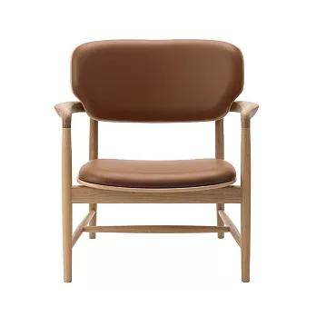 Maruni Meguro 目黑 主人椅 （橡木、棕色皮革）