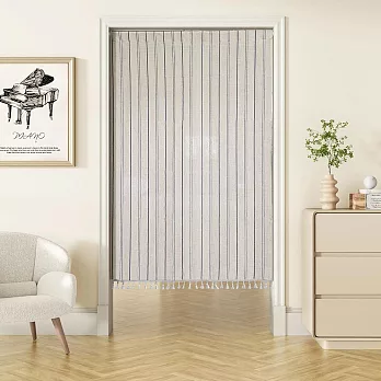 日式原宿風仿棉麻半透光門簾88*176cm(門簾/風水簾/窗簾/窗紗/長門簾/隔簾) 原宿仿棉麻門簾