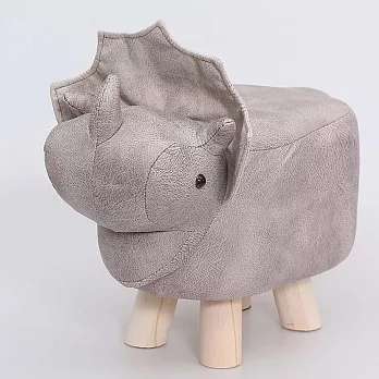 萌趣兒童動物坐凳（款式多樣 加厚海綿 舒適寶寶遊戲凳） 恐龍灰色
