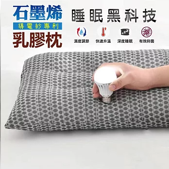 【AGAPE雅家倍】石墨烯導電紗乳膠枕1入