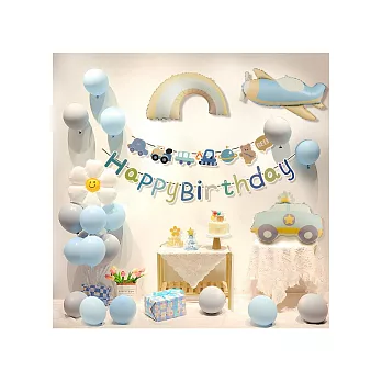 BESTHOT 生日派對童趣主題氣球套裝  車車