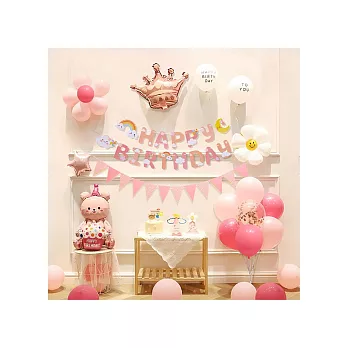 BESTHOT 生日派對童趣主題氣球套裝  花朵