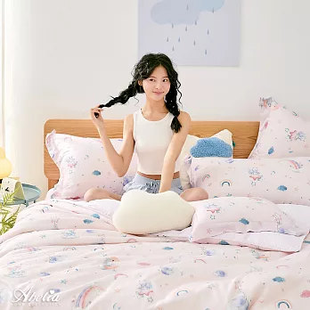 英國Abelia《星月彩虹》雙人天絲木漿纖維四件式兩用被床包組