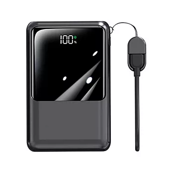 MCK-NPET 自帶線 數位顯示行動電源 20000mAh 黑