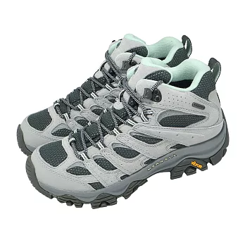 Merrell 登山鞋 Moab 3 Mid WP 女鞋 灰 防潑水 中筒 黃金大底 ML00004923 23cm ALLOY