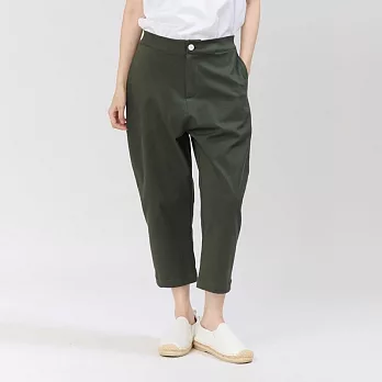 Caesar水洗棉質彈性老爺褲 M 橄綠