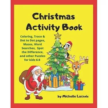 博客來-Christmas Activity Book: Holiday Activity Book for Kids 6-8