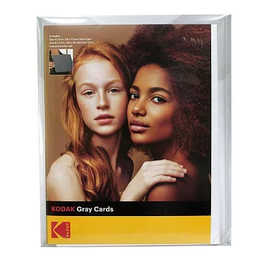 柯達KODAK灰卡中灰度測試卡R-27(2張入；18%灰卡可測光和校正白平衡)專業灰卡標準灰卡gray card