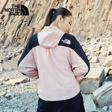 the north face panel wind jacket pink