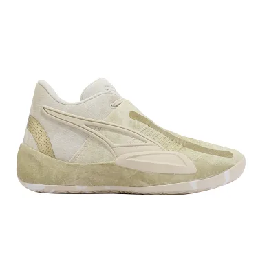 博客來-Puma 籃球鞋Rise Nitro Nephrite 象牙白金襪套式回彈新年CNY 