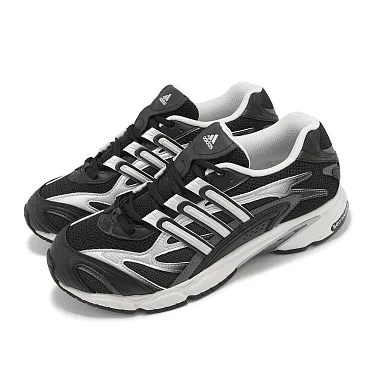 博客來-adidas 休閒鞋Temper Run 2.0 男鞋黑白網布拼接復古運動鞋愛迪 