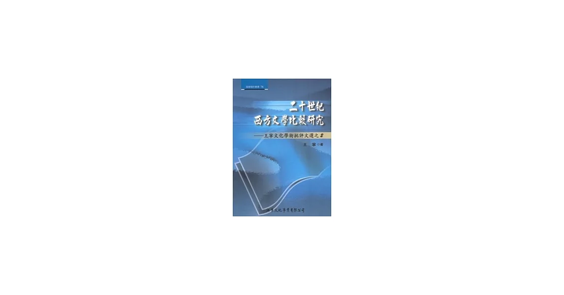 二十世紀西方文學比較研究：王寧文化學術批評文選之2 | 拾書所