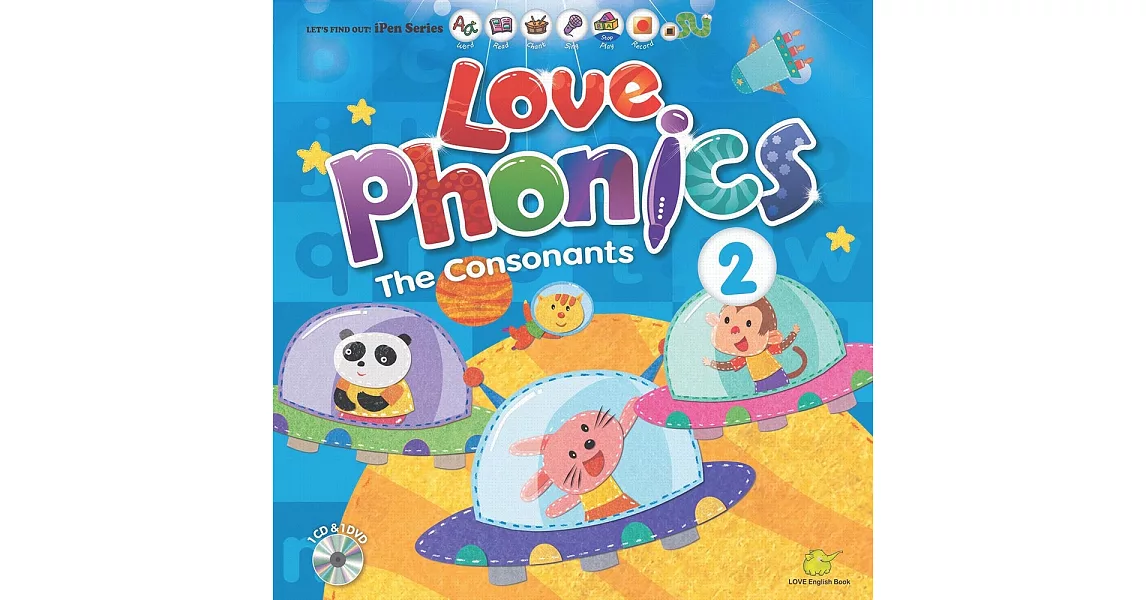 LOVE Phonics 2 The Consonants：認識子音(一書+2CD+1DVD+1海報+1手冊) | 拾書所