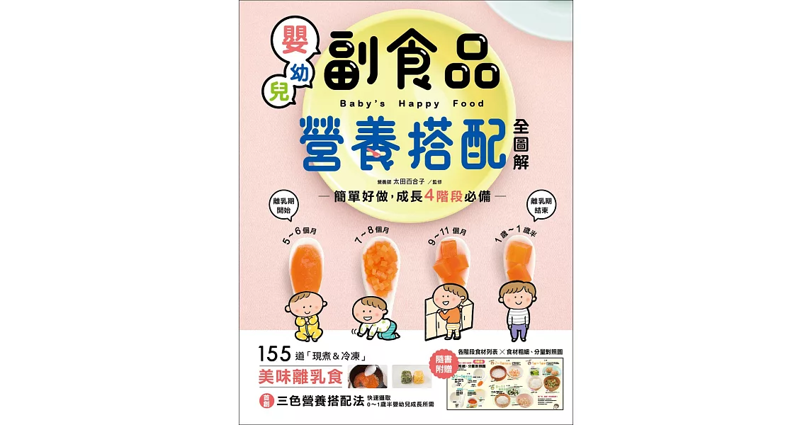 嬰幼兒副食品營養搭配全圖解：簡單好做，成長4階段必備！155道「現煮＆冷凍」美味離乳食 | 拾書所