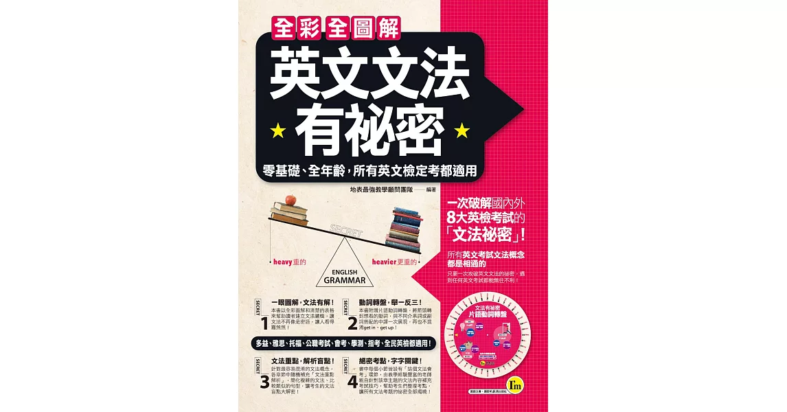 全彩全圖解英文文法有祕密：零基礎、全年齡，所有英文檢定考都適用（附贈片語動詞轉盤） | 拾書所