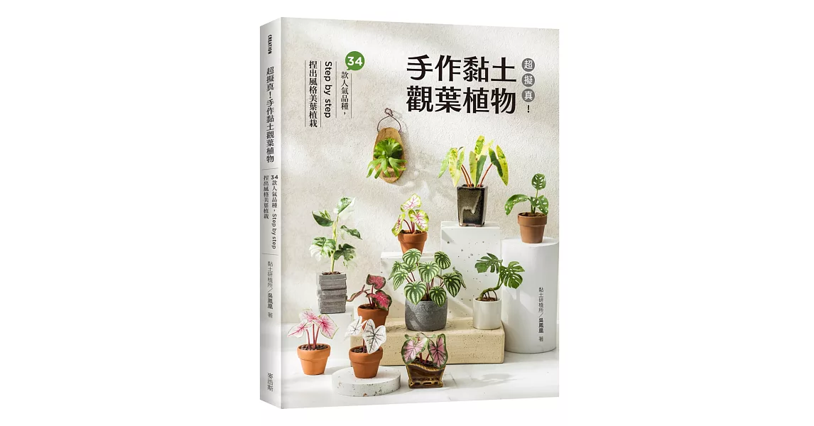 超擬真！手作黏土觀葉植物：34款人氣品種，Step by step 捏出風格美葉植栽 | 拾書所