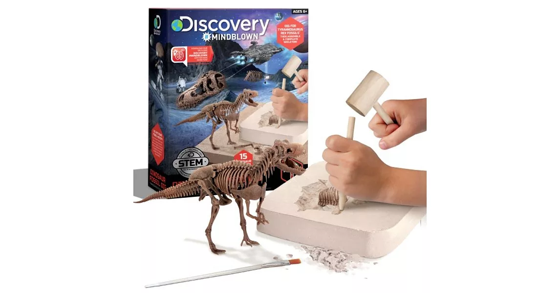 Discovery 恐龍化石挖掘套組：霸王龍立體拼圖 | 拾書所