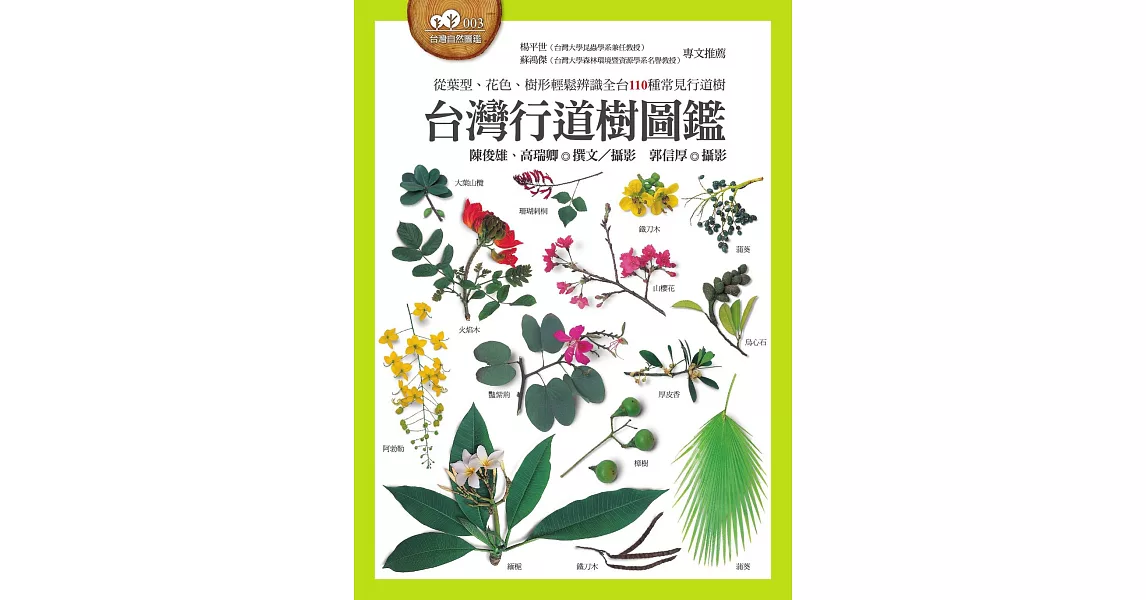 台灣行道樹圖鑑（從葉型、花色、樹形輕鬆辨識全台110種常見行道樹） (電子書) | 拾書所